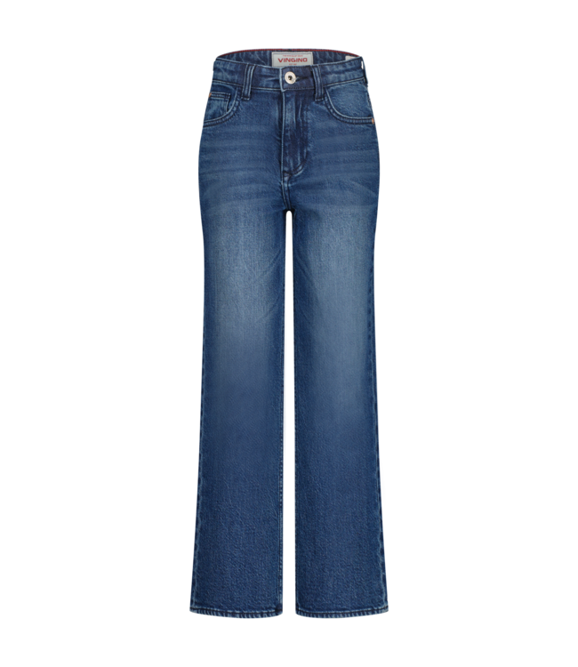 Vingino winter jeansbroek meisjes - donker blauw - Cecile - wide leg fit