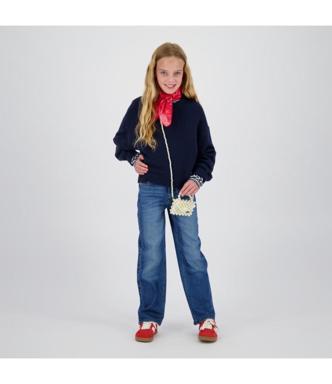 Vingino winter jeansbroek meisjes - donker blauw - Cecile - wide leg fit