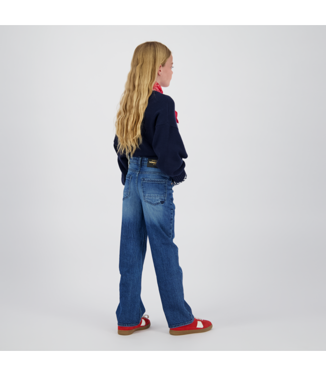 Vingino winter jeansbroek meisjes - donker blauw - Cecile - wide leg fit