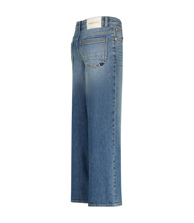 Vingino winter jeansbroek meisjes - blauw - Carlice - extra wide leg fit