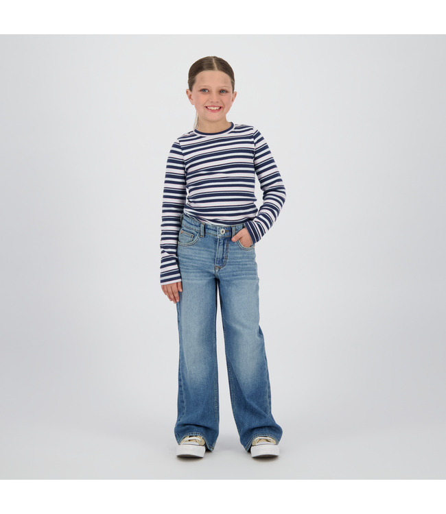 Vingino winter jeansbroek meisjes - blauw - Carlice - extra wide leg fit