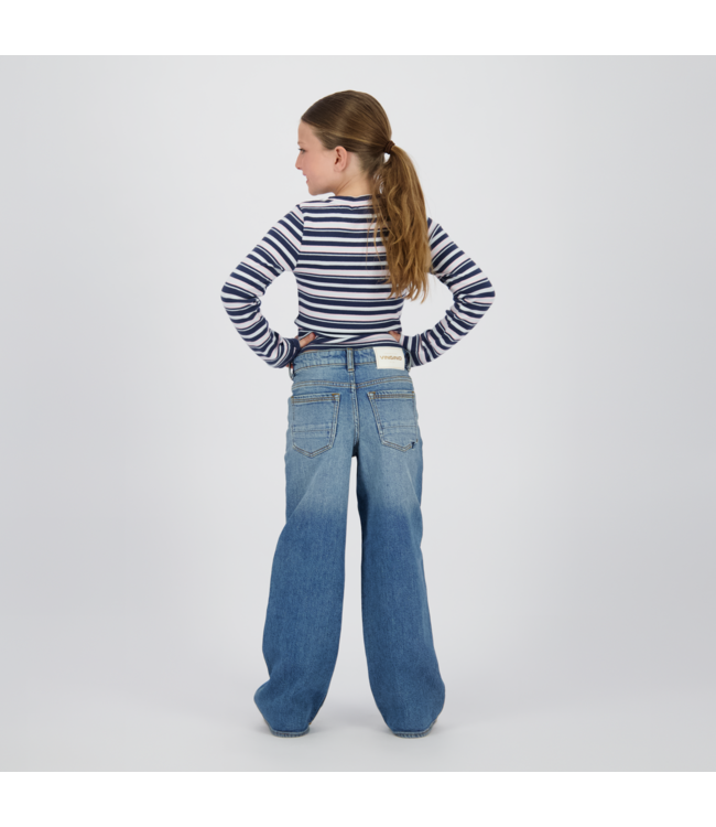 Vingino winter jeansbroek meisjes - blauw - Carlice - extra wide leg fit