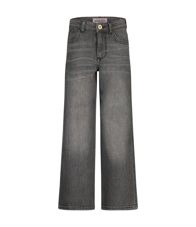 Vingino winter jeansbroek meisjes - zwart - Carlice - extra wide leg fit