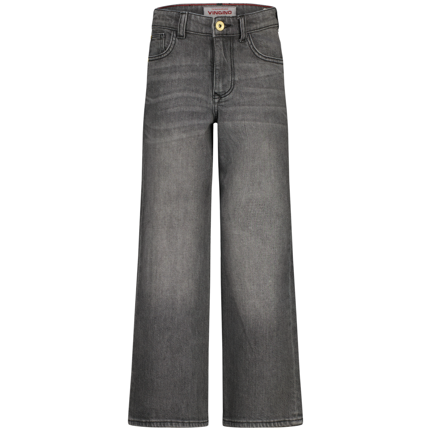 Vingino winter jeansbroek meisjes - zwart - Carlice - extra wide leg fit afbeelding