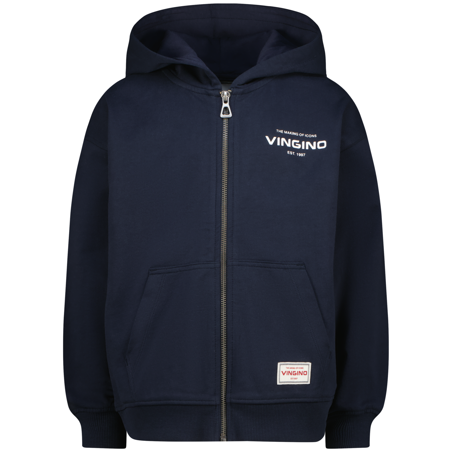 Vingino winter vest jongens - blauw - Basic-Vest - oversized fit Vingino winter vest jongens - blauw - Basic-Vest - oversized fit