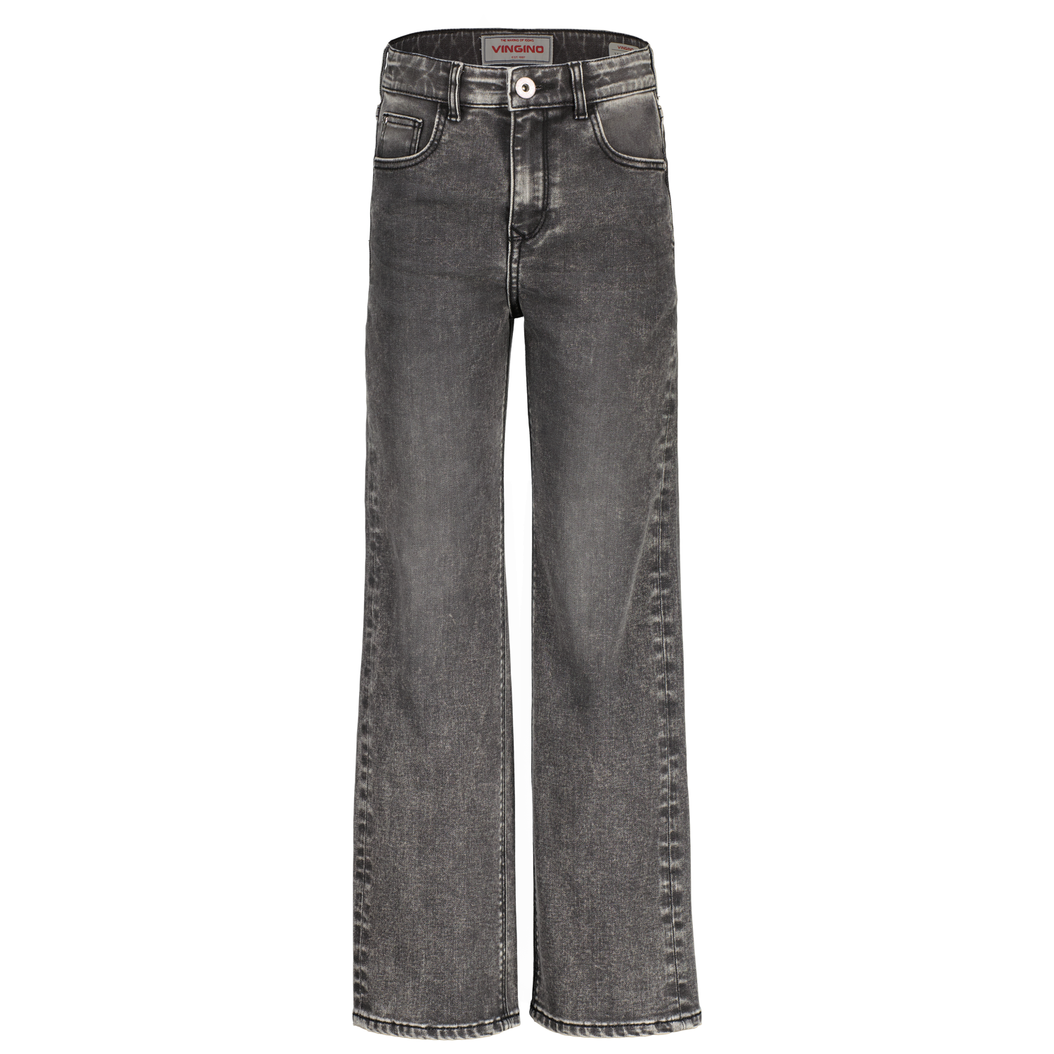 Vingino winter jeansbroek meisjes - grijs - Giulia icon - wide leg fit Vingino winter jeansbroek meisjes - grijs - Giulia icon - wide leg fit