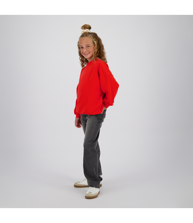 Vingino winter jeansbroek meisjes - grijs - Giulia icon - wide leg fit