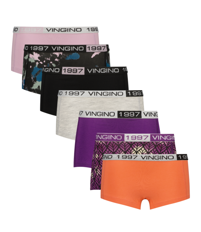 Vingino winter ondergoed meisjes - zwart - 7 pack hipster - comfort fit