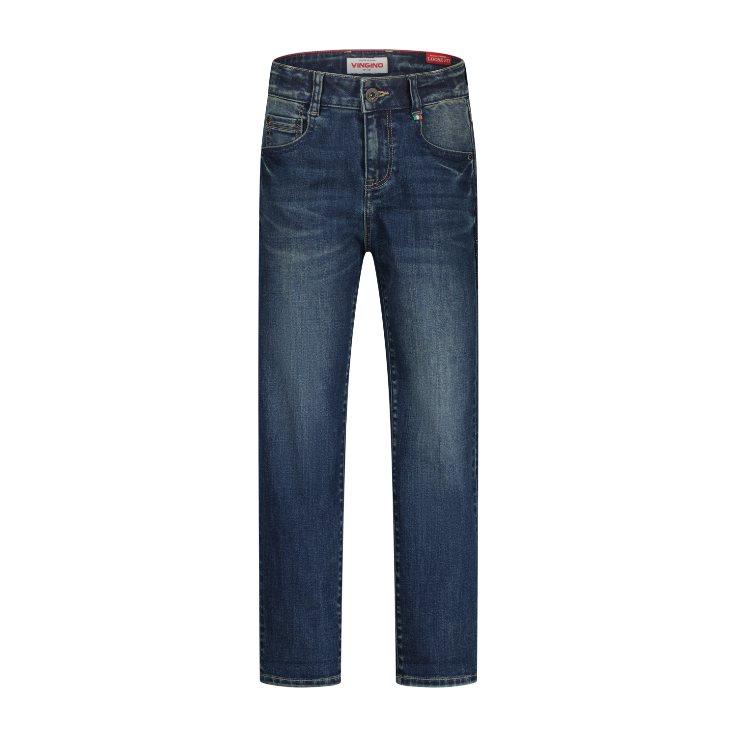 Vingino winter jeansbroek jongens - blauw - Cabiano - loose fit afbeelding