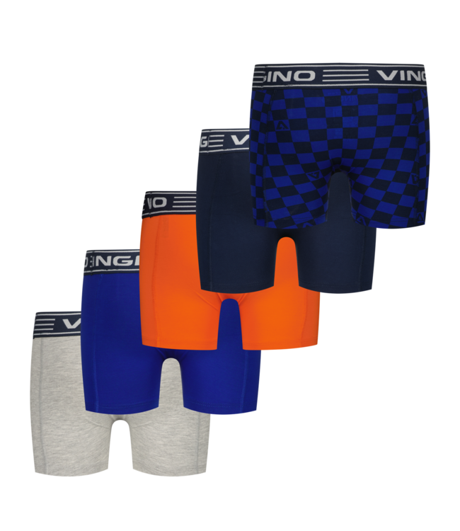 Vingino winter ondergoed jongens - donker blauw - Color check 5-pack - classic boxer
