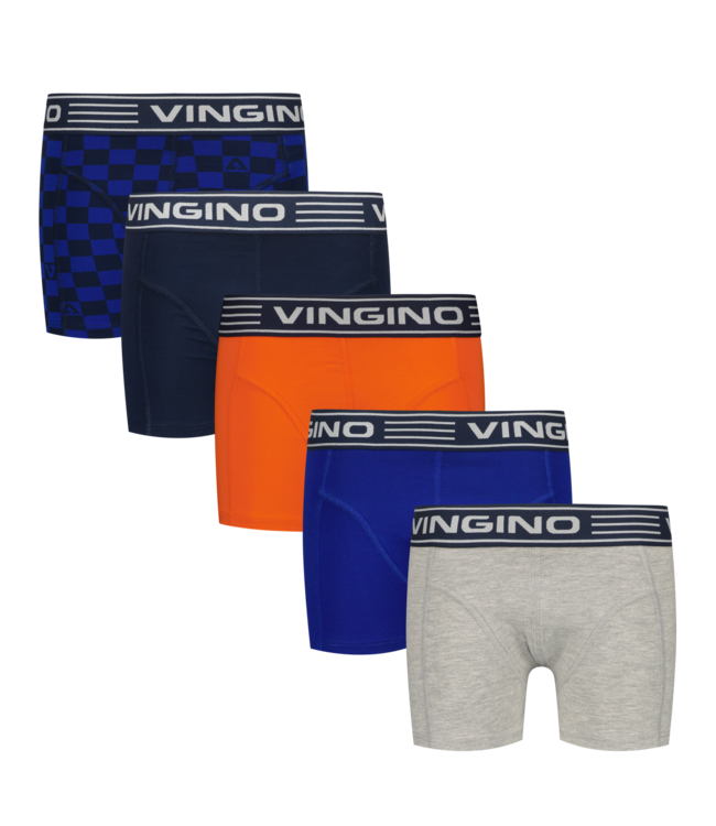 Vingino winter ondergoed jongens - donker blauw - Color check 5-pack - classic boxer