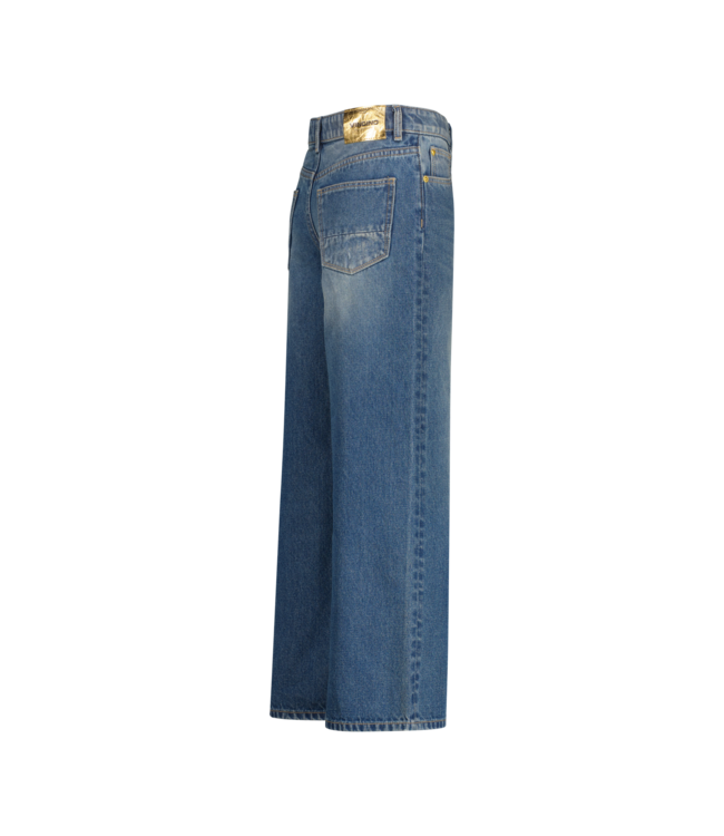 Vingino winter jeansbroek meisjes - donker blauw - Cherry - extra wide leg fit