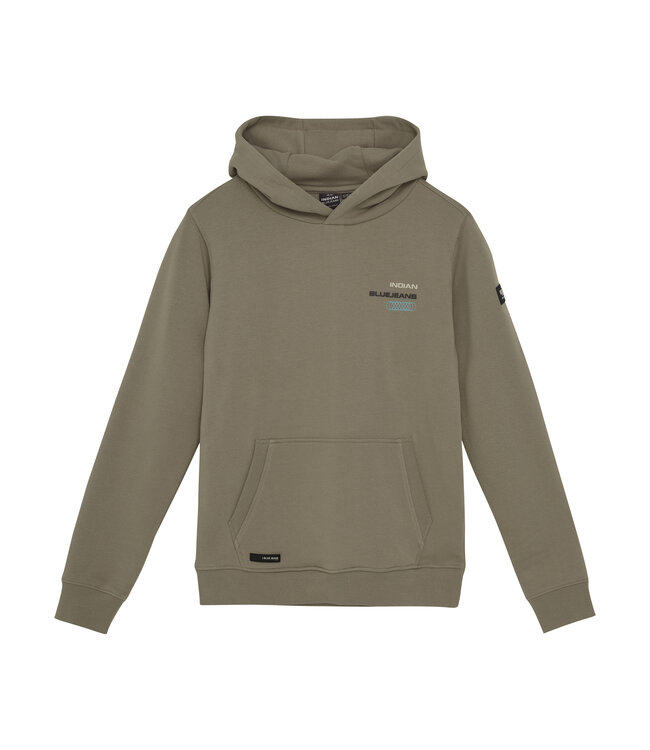 Indian Blue Jeans Winter hoodie jongens - bruin - backprint