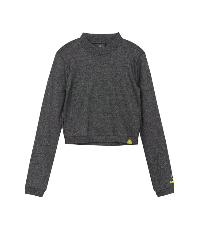 Indian Blue Jeans Winter t-shirt meisjes - zwart - longsleeve/cropped/metallic