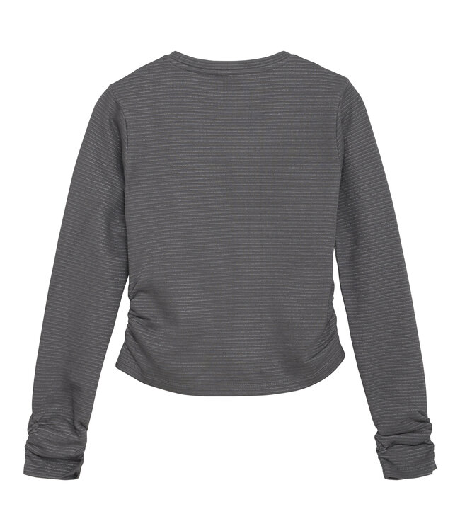 Indian Blue Jeans Winter t-shirt meisjes - grijs - longsleeve/strepen/Lurex