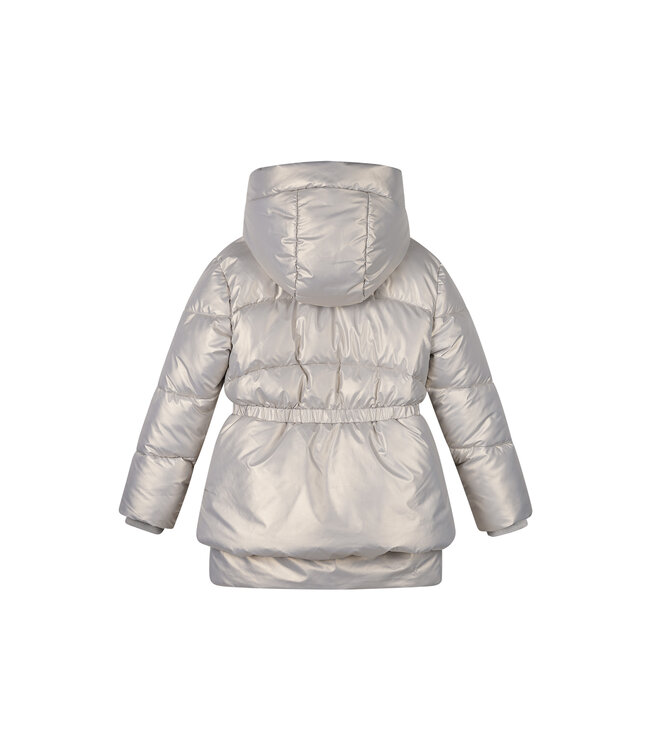 Le Chic winter winterjas meisjes - zilver - Billie - folie, stippen