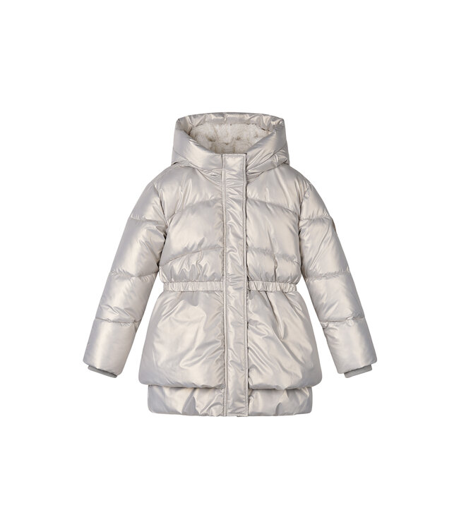 Le Chic winter winterjas meisjes - zilver - Billie - folie, stippen