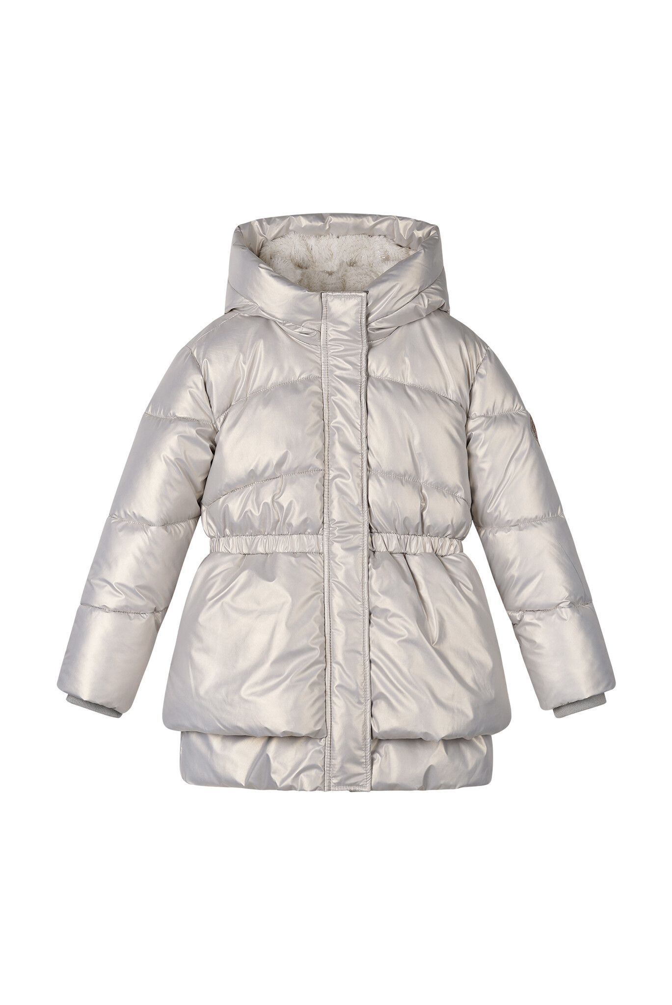 Le Chic winter winterjas meisjes - zilver - Billie - folie, stippen Le Chic winter winterjas meisjes - zilver - Billie - folie, stippen