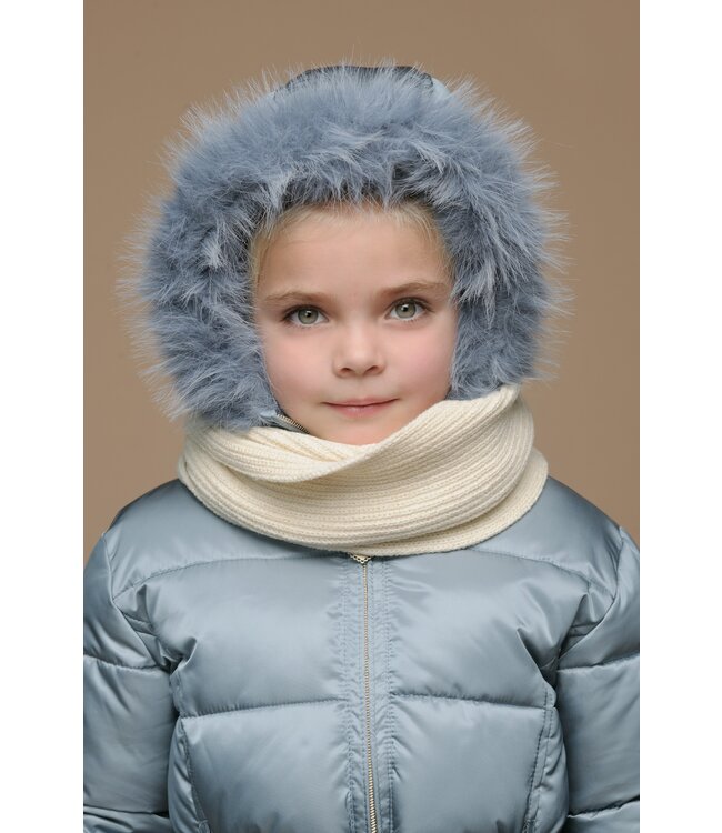 Le Chic winter winterjas meisjes - blauw - Blight- ruffle