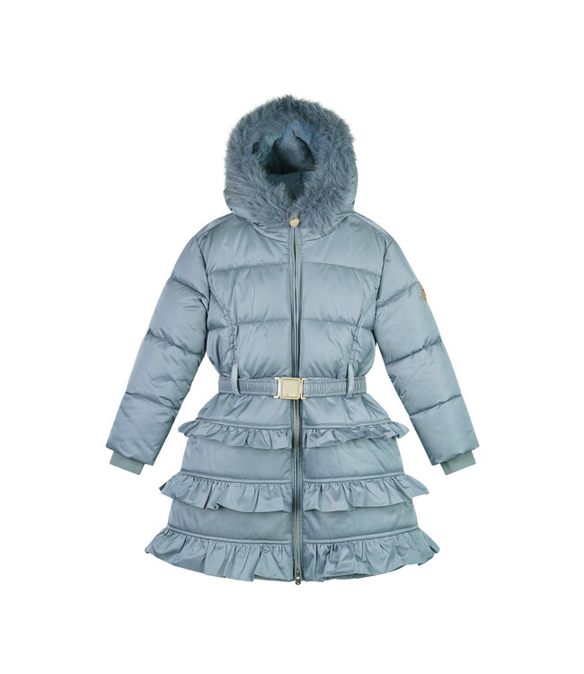Le Chic winter winterjas meisjes - blauw - Blight- ruffle