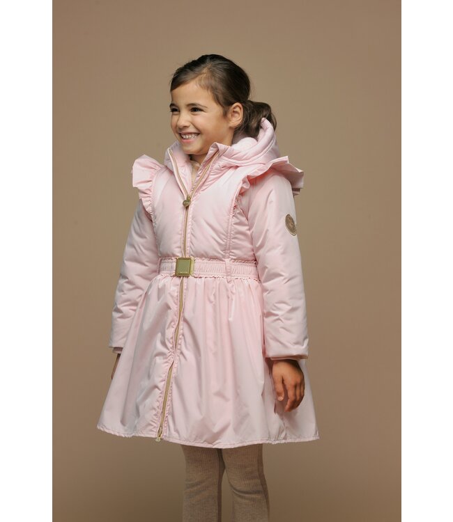 Le Chic winter winterjas meisjes - roze - Beth - riem