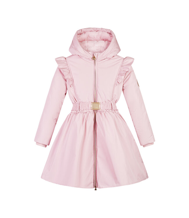 Le Chic winter winterjas meisjes - roze - Beth - riem