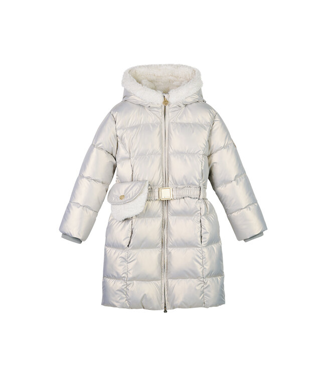 Le Chic winter winterjas meisjes - zilver - Bodhi - furry tas