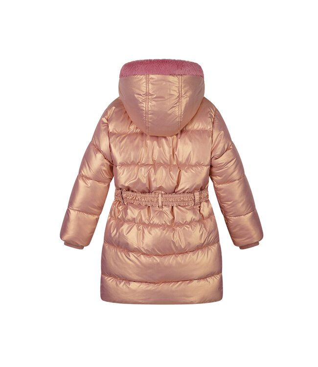 Le Chic winter winterjas meisjes - roze - Bodhi - furry, lang, tas
