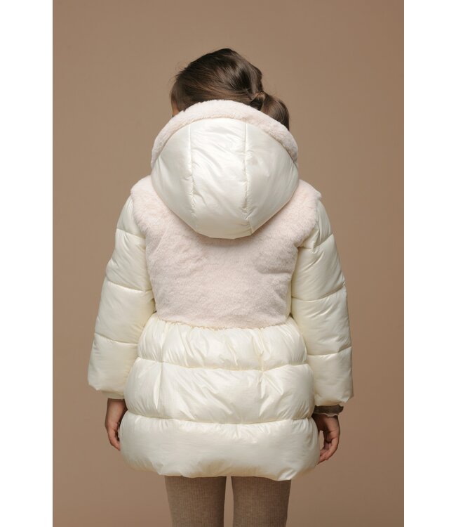 Le Chic winter winterjas meisjes - wit - Bloom - furry