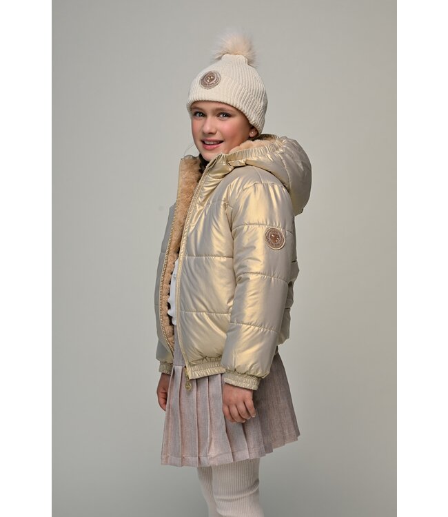 Le Chic winter bomberjack meisjes - goud - Bente - reversible