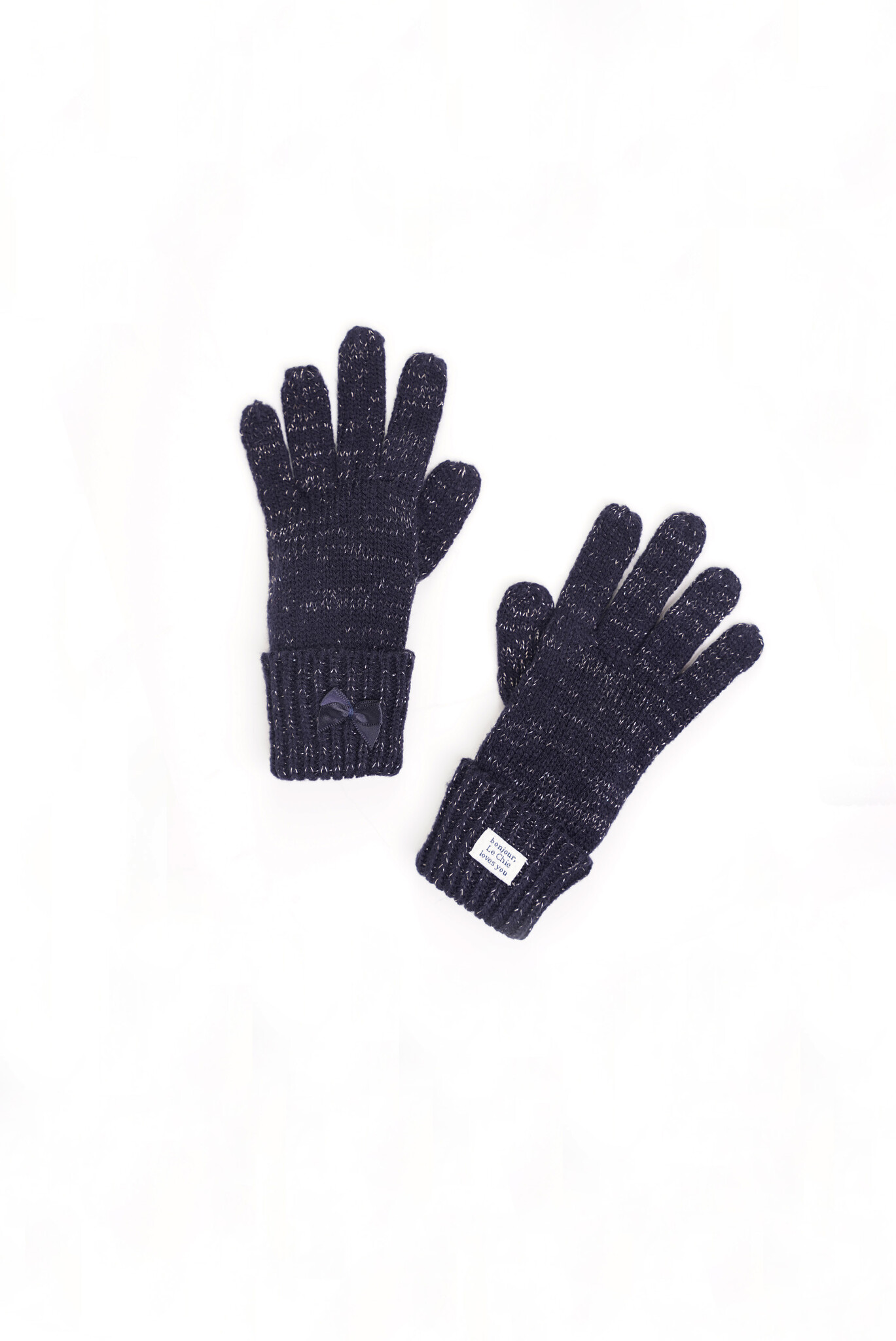Le Chic winter handschoenen meisjes - navy blauw - Rowrow - gebreid afbeelding