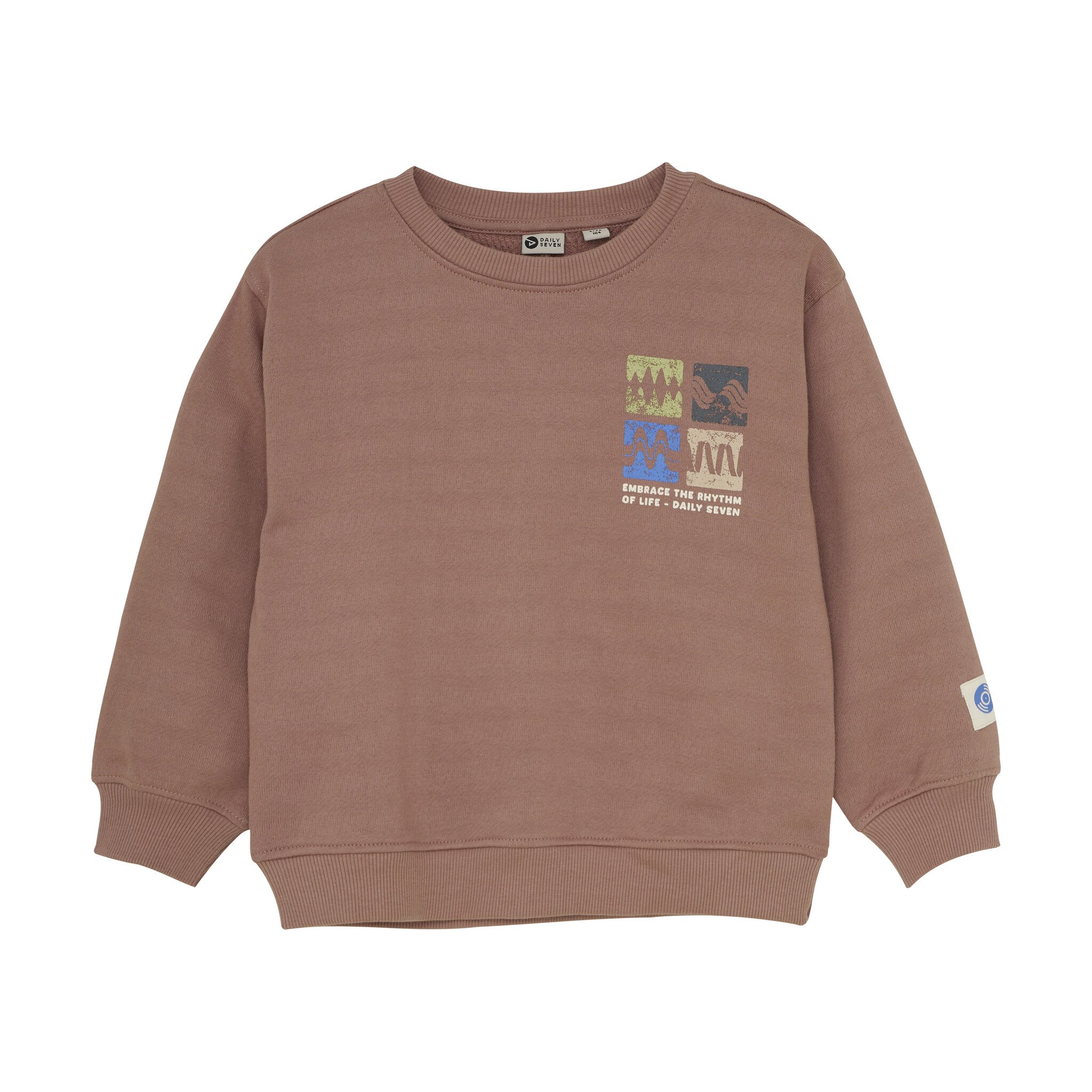 Daily7 winter sweater jongens - roze - oversized/print afbeelding