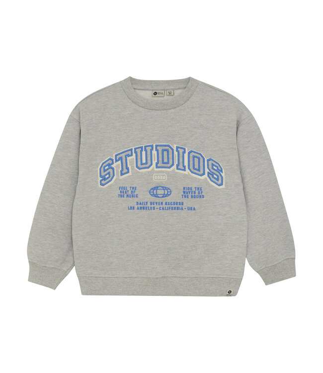 Daily7 winter sweater jongens - grijs - oversized/print