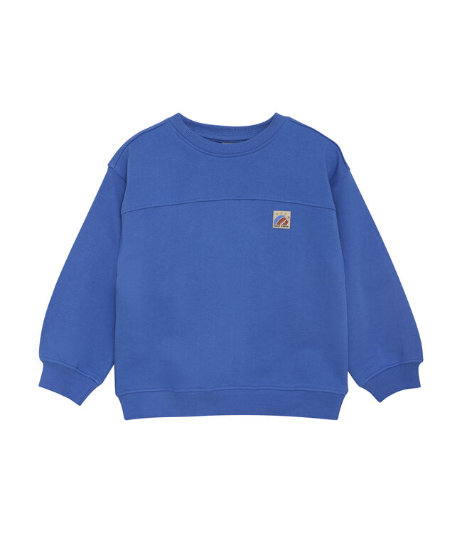 Daily7 winter sweater jongens - blauw - oversized/tekstprint