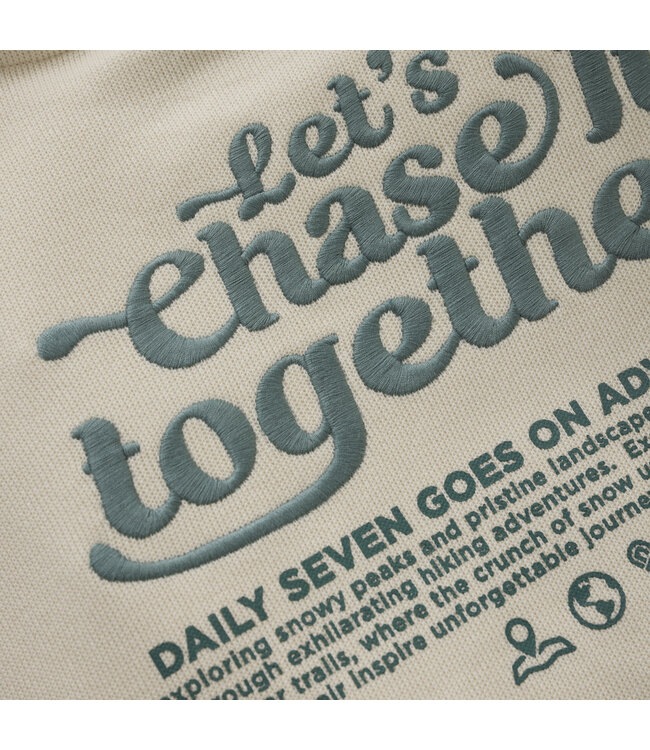 Daily7 winter sweater jongens - zand - oversized/backprint