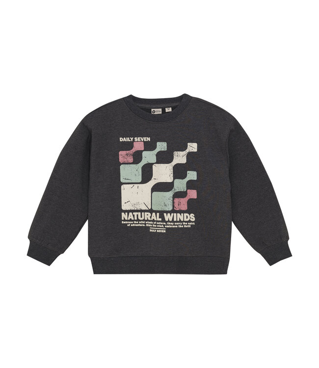 Daily7 winter sweater jongens - grijs - oversized