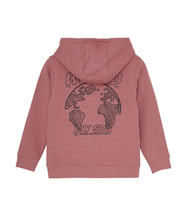 Daily7 winter hoodie jongens - rood - print