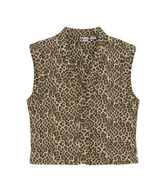 Daily7 winter gilet meisjes - zand - opgevuld/animal