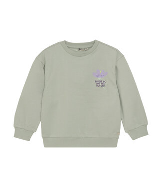 Daily7 winter sweater meisjes - groen - backprint