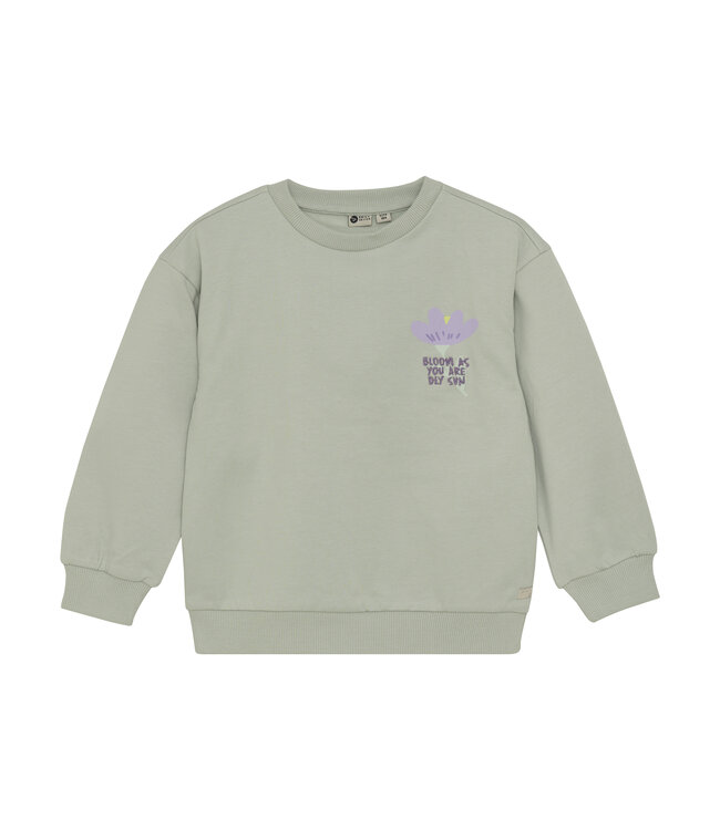Daily7 winter sweater meisjes - groen - backprint