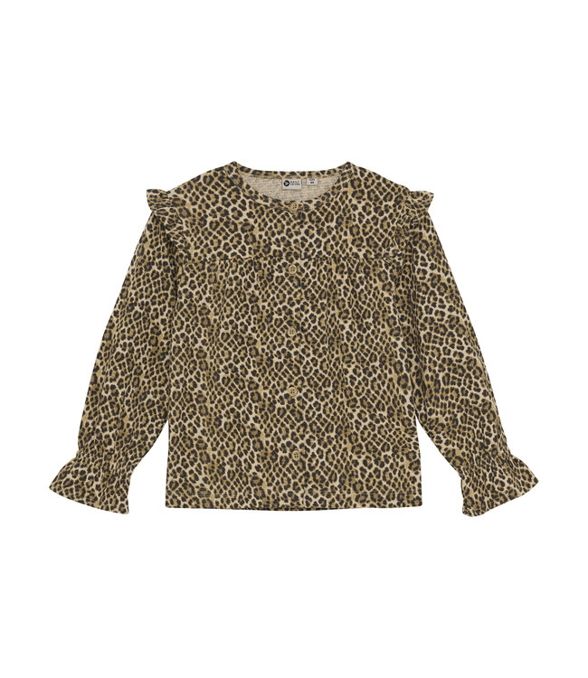 Daily7 winter t-shirt meisjes - zand -longsleeve/ animal