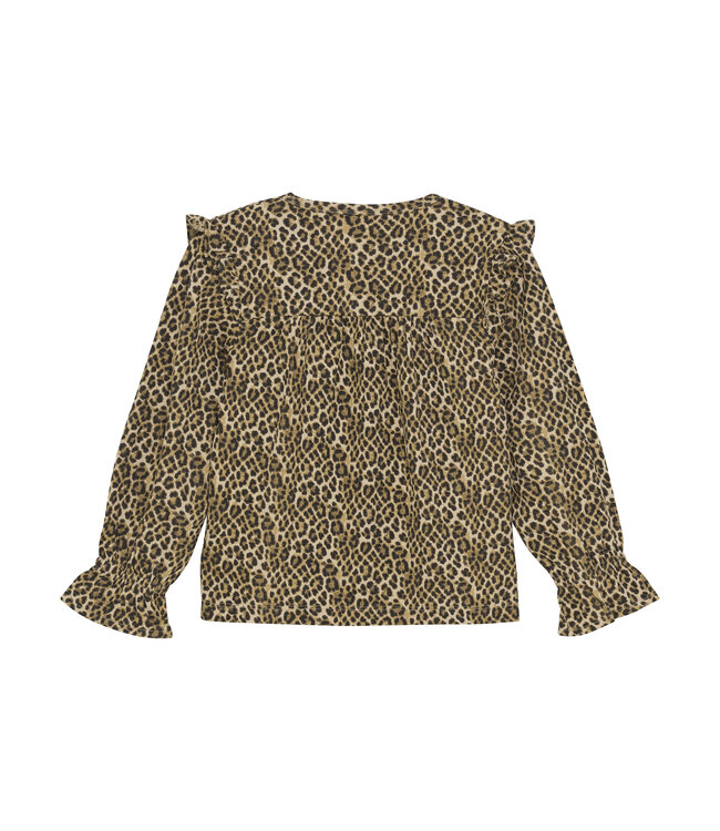 Daily7 winter t-shirt meisjes - zand -longsleeve/ animal