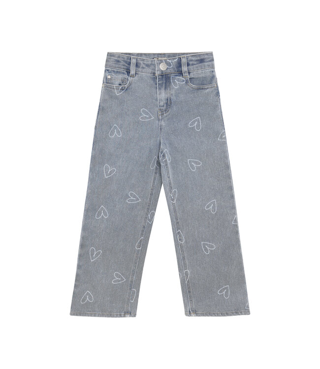 Daily7 winter jeansbroek meisjes - donker navy blauw - wide fit/hart