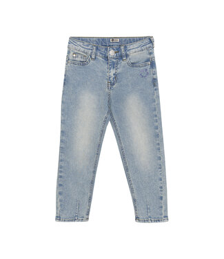 Daily7 winter jeansbroek meisjes - blauw - mom fit/harten zak