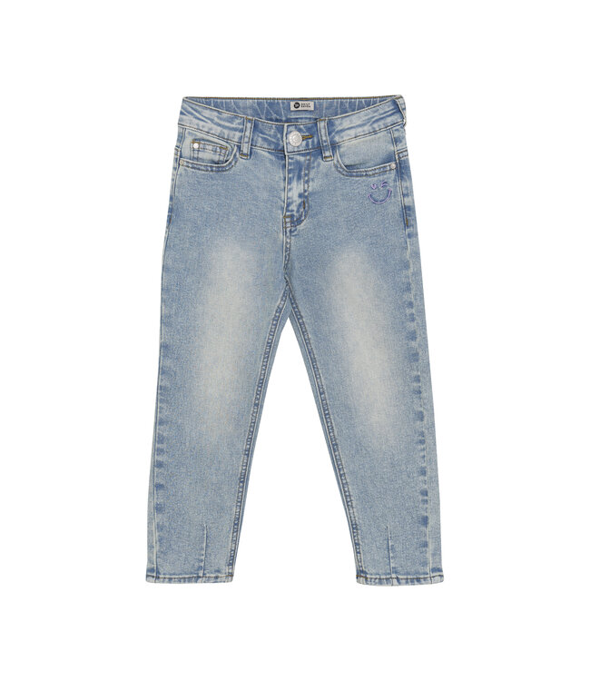Daily7 winter jeansbroek meisjes - blauw - mom fit/harten zak