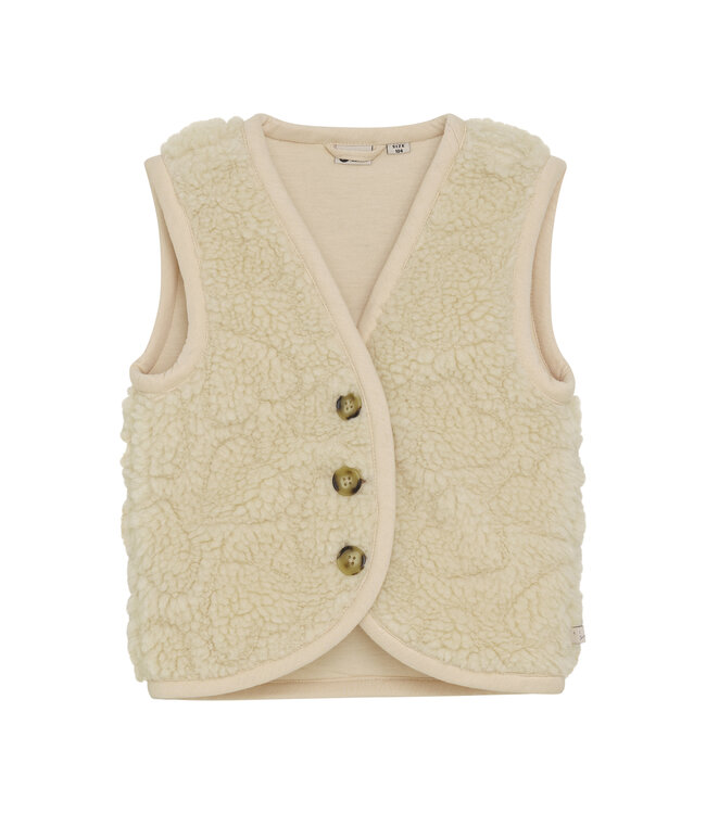 Daily7 winter gilet meisjes - zand - teddy
