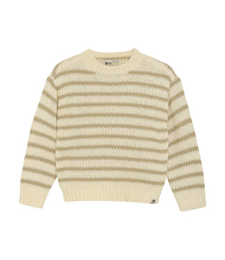 Daily7 winter sweater meisjes - zand - strepen/gebreid