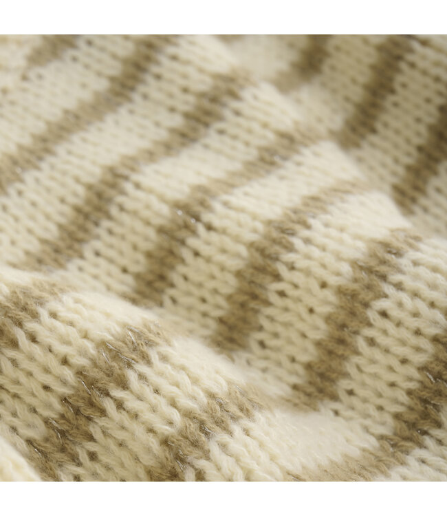 Daily7 winter sweater meisjes - zand - strepen/gebreid