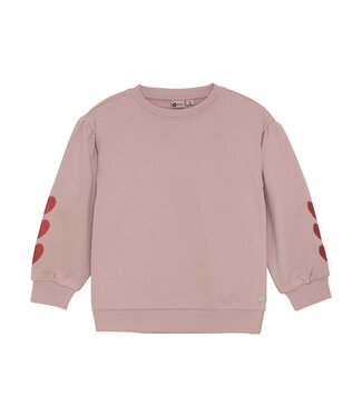 Daily7 winter sweater meisjes - roze - hart borduursel