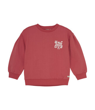 Daily7 winter sweater meisjes - rood - brushed print